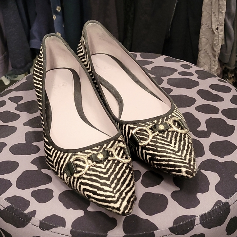 Cole Haan horse hair texture shoes with zebra design and Nime Air technology sz9